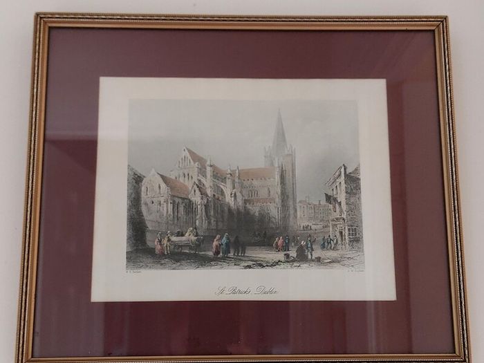 William Bartlett "St. Patrick's Cathedral, Dublin" Framed Artwork