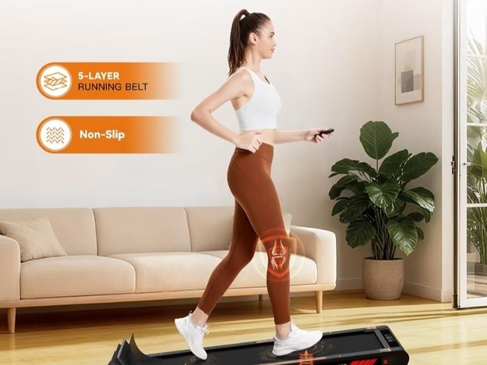 Vibration Walking Pad with  Auto Incline,4 Vibration Modes,Portable Under Desk Walking Treadmill for Home Office Fitness, No Assembly,LED Display & Remote Contro