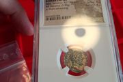 Roman Empire Severus Denarius Toned Coin 'Mars Advancing'