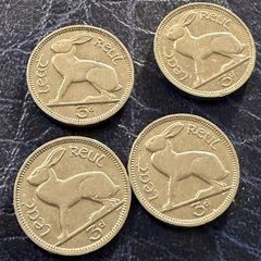 1928 1933 1934 and 1935 threepence coin 3d predecimal