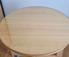 Round table with glass top