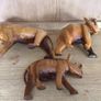 3 Vintage Wooden wild animals Image 3