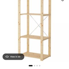 IKEA HEJNE soft wood shelves 2 sections