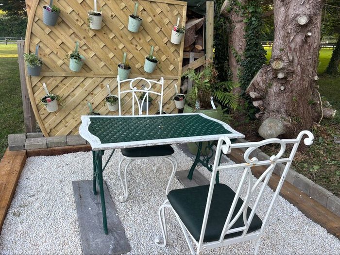 Cast iron garden table and chairs