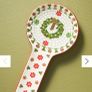 Anthropology Festive Bistro Tile Spoon Rest Dish Image 8