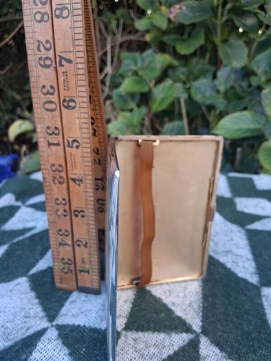 Mid Century Large Sterling Silver Gilded Cigarette Case(185 grams)