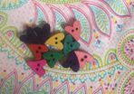 Wooden heart buttons