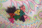 Wooden heart buttons