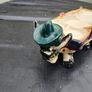 Vintage Donkey pulling Cart Image 2