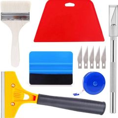 Wallpaper Hanging Kit Wallpaper Tools Wallpaper Smoothing Tool with Paint Brush, Wallapaper Scraper, Red Squeegee, Tape Measure (FREE POSTAGE)