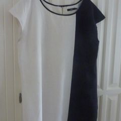 A Classic Black & White Sleeveless Dress