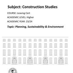 Leaving Cert Construction Studies Institute Notes