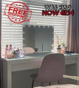 NEW SALE | Hollywood Vanity Cosmetic Mirror For Makeup with Lights, Type-C and USB Output Port, 15 Bulbs 3 Lighting Modes