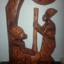 Hand carved wooden plaque Image 6