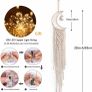 Macrame Wall Hanging with LED Light,Moon Dream Catcher Woven Wall Tapestry Bohemian (MULTIPLE STYLES) Image 6