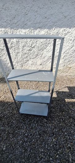 4 x Galvanised 4 tier metal shelving