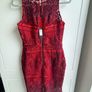 River Island New Burgundy Lace Midi Bodycon Dress Image 3