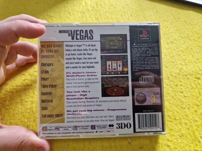 Midnight in Vegas PlayStation1 Ps1 PlayStation2 Ps2 games Original