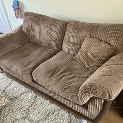 Brown corduroy couch for sale