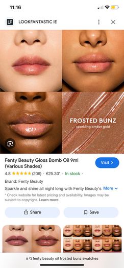 Fenty beauty gloss bomb oil frosted bunz 9 ml