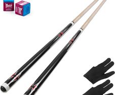 Pool Cue,Pool Cues Set of 2 Pool 58" Cue Sticks Pool Cues Adult Canadian Maple Wood Cue Stick Pool Cues Adult for Professional Billiard Players MULTIPLE OPTIONS AVAILABLE (FREE POSTAGE)