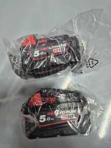 Milwaukee M18B5 5.0Ah Batteries x2