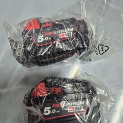 Milwaukee M18B5 5.0Ah Batteries x2