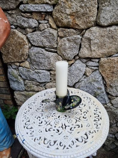 boat propeller hand painted candle holder