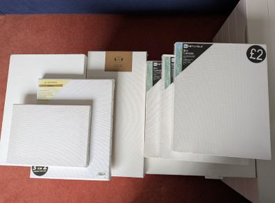 Selection of 12 Painting Canvases