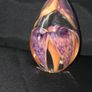 1999 Glass Eye Studio Purple Flower Paperweight Image 2