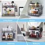 Countertop organizer for bathroom counter, the organizer for bedroom, spice rack organizer for kitchen counter shelf with small basket Image 3