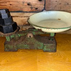 Vintage scales with weights