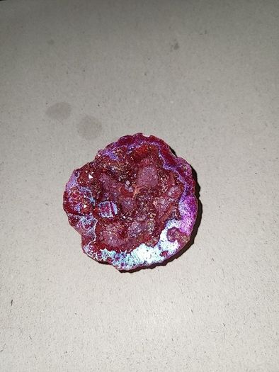 Geode flashy red specimen