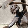 18" Agathon Leonard Art Nouveau Bronze Dancer Image 7