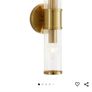 Brass reeded glass wall light Image 5