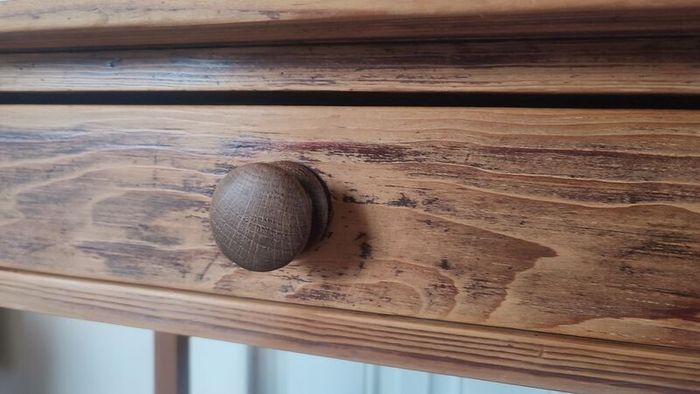 Antique Irish Pine Table Victorian Scullery or Writing Table  Rustic Farmhouse