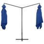Double Parasol with Steel Pole 250x250 cm Azure Blue Image 2