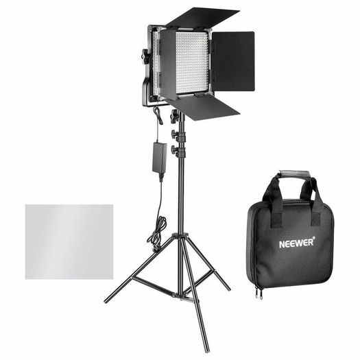 45221 Neewer 2x 660 Pieces (330 White+3300 Yellow) LED Video Light and Stands, Battery
