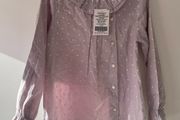 Patricia Mendiluce light purple/lilac star blouse with frill collar age 6