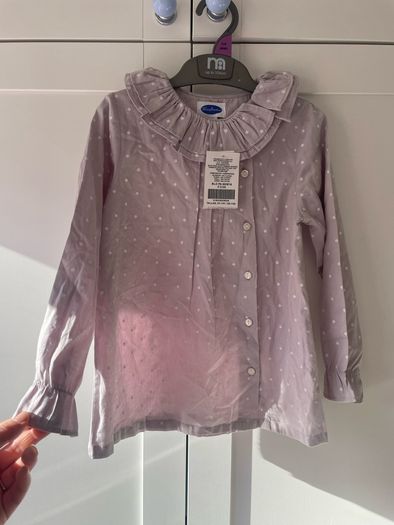 Patricia Mendiluce light purple/lilac star blouse with frill collar age 6