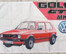 VW Golf GTI Red Mk 1 flag.