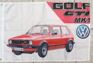 VW Golf GTI Red Mk 1 flag.