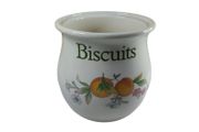 Cloverleaf Peaches and Cream Biscuit Jar / Barrel 16Cm Tall (Missing Lid)