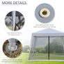 3x3m Outdoor Gazebo Party Tent Sun Shelter with Mesh Screen Walls Image 6