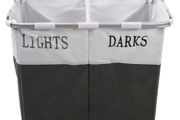 Lights &amp; Darks Laundry Hamper