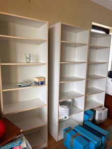 4 White Bookcases