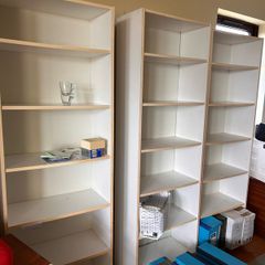 4 White Bookcases