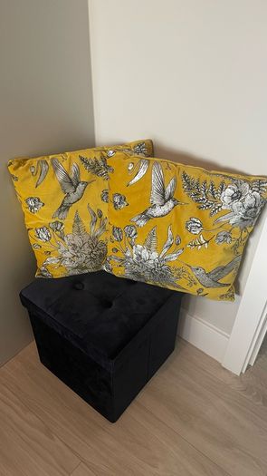 large selection of cushions