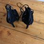 Black suede high heels lace up Image 4