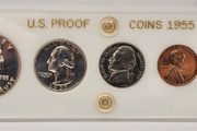 USA United States 1955 Silver Proof 5 Coin Set in Capital Holder
